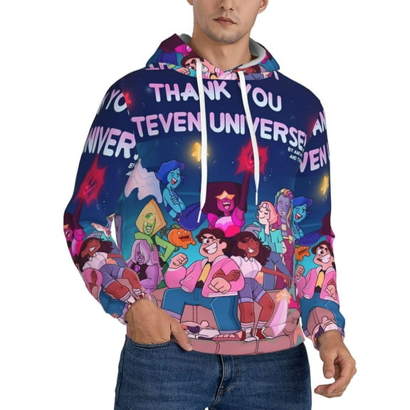 Steven Universe Trendy Cartoon Men'S Fleece Hooded Hoodie, hoodies for women men with pockets,Fall Fashion 2025 Pullover Sweaters Winter Clothes