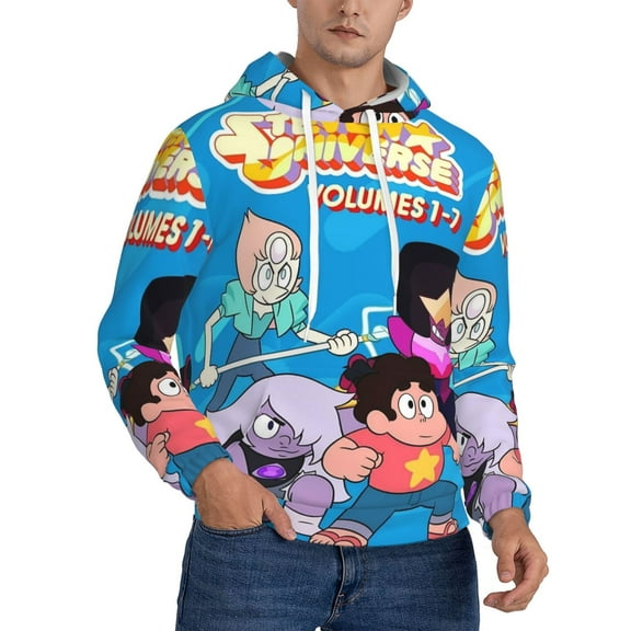 Steven Universe Trendy Cartoon Men'S Fleece Hooded Hoodie, hoodies for women men with pockets,Fall Fashion 2025 Pullover Sweaters Winter Clothes