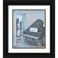 thumbnail image 1 of Stevens, Allayn 12x13 Black Ornate Wood Framed with Double Matting Museum Art Print Titled - Piano With A View, 1 of 4