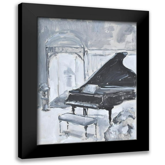 Stevens, Allayn 19x24 Black Modern Framed Museum Art Print Titled - Piano Blues VI