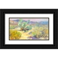 thumbnail image 1 of Stevens, Allayn 32x19 Black Ornate Wood Framed with Double Matting Museum Art Print Titled - Desert Garden, 1 of 4