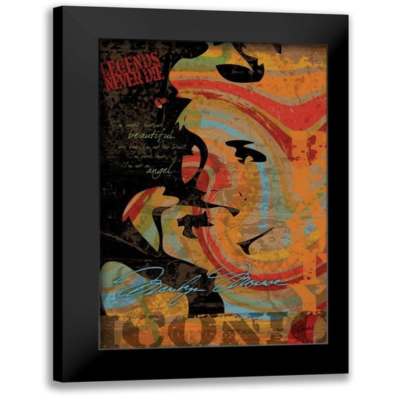 Stevens, Carole 11x14 Black Modern Framed Museum Art Print Titled - Marilyn