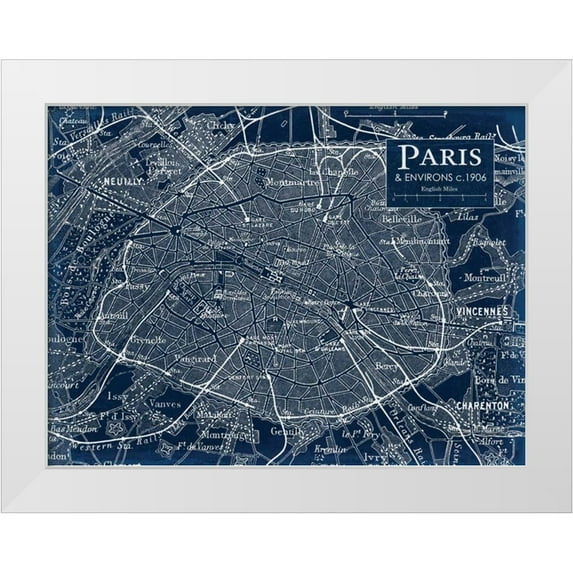 Stevens, Carole 18x15 White Modern Wood Framed Museum Art Print Titled - Environs Paris