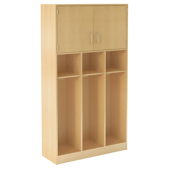 Stevens ID Systems 84" High Triple Locker Storage with Upper Secured Storage
