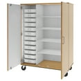 thumbnail image 1 of Stevens ID Systems Adjustable 4 Shelves 67" Tall Mobile Tray/Shelf Combo Storage, 1 of 3
