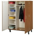 thumbnail image 1 of Stevens ID Systems Closed Shelf Adjustable Shelves Cabinet, Wood Brown, 1 of 3