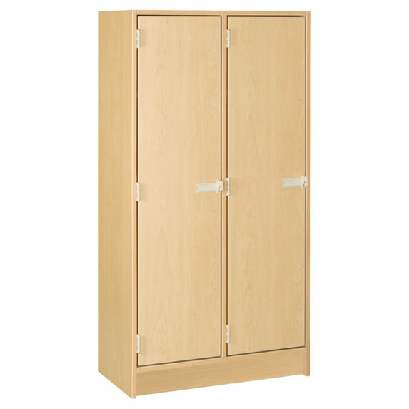 Stevens ID Systems Double Locker Storage with Locking 2-Doors, Wooden for School Storage Locker