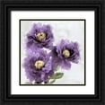 thumbnail image 1 of Stevens, Jesse 20x20 Black Ornate Wood Framed with Double Matting Museum Art Print Titled - Purple Bloom I, 1 of 4