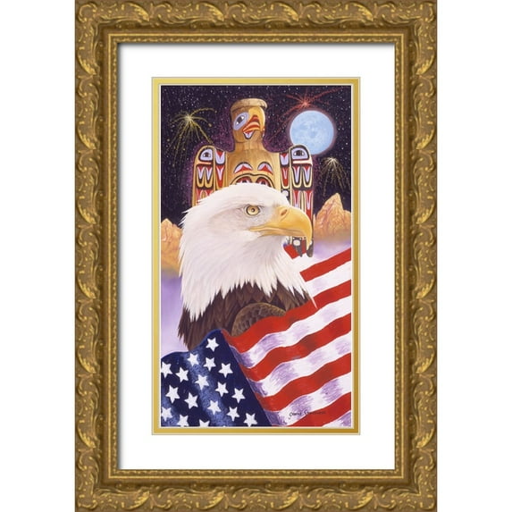 Stevenson, Graeme 10x14 Gold Ornate Wood Framed with Double Matting Museum Art Print Titled - Liberty And Freedom