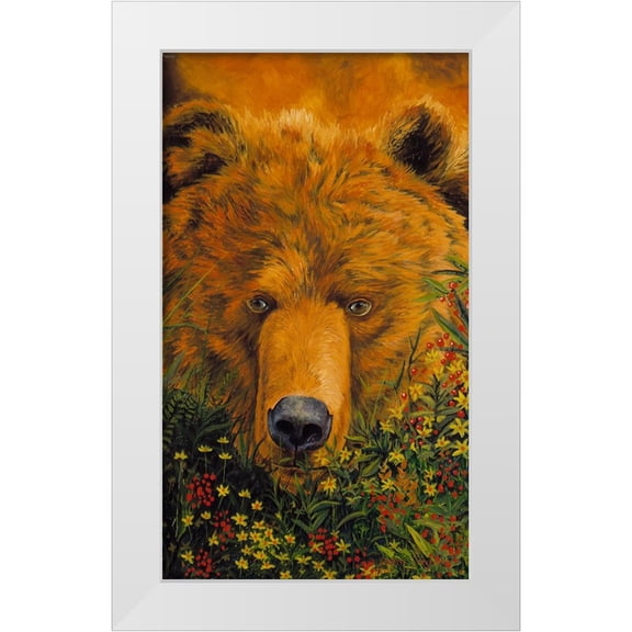 Stevenson, Graeme 10x14 White Modern Wood Framed Museum Art Print Titled - Theres A Bear In There