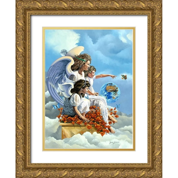 Stevenson, Graeme 11x14 Gold Ornate Wood Framed with Double Matting Museum Art Print Titled - The Last Frog