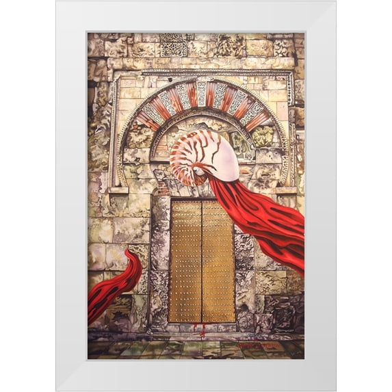 Stevenson, Graeme 17x24 White Modern Wood Framed Museum Art Print Titled - Behind The Door