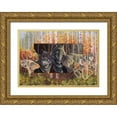 thumbnail image 1 of Stevenson, Graeme 18x14 Gold Ornate Wood Framed with Double Matting Museum Art Print Titled - Step Lightly, 1 of 4