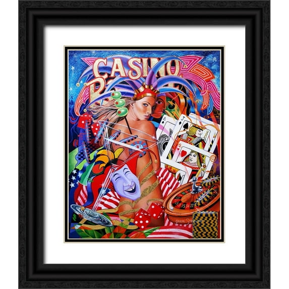 Stevenson, Graeme 20x24 Black Ornate Wood Framed with Double Matting Museum Art Print Titled - Viva Las Vegas