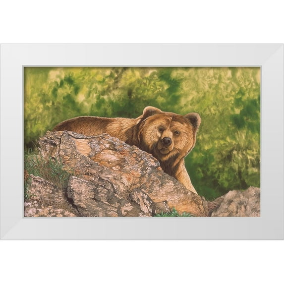 Stevenson, Graeme 24x17 White Modern Wood Framed Museum Art Print Titled - Surprised