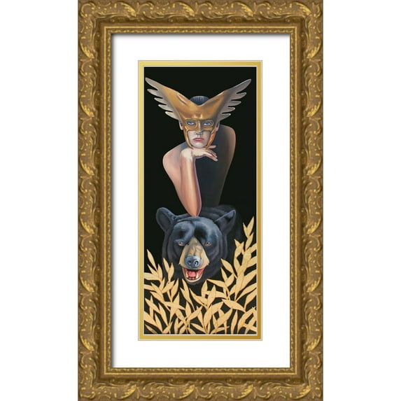 Stevenson, Graeme 8x14 Gold Ornate Wood Framed with Double Matting Museum Art Print Titled - Wilderness Guardian