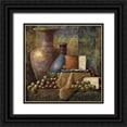 thumbnail image 1 of Stever, Janet 12x12 Black Ornate Wood Framed with Double Matting Museum Art Print Titled - Cheese and Grapes I, 1 of 4