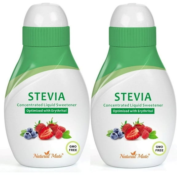 Stevia Concentrated Liquid Sweetener (Optimized with Erythritol) 1.33 FL OZ (37 mL) 2 Pack