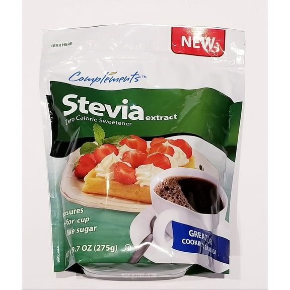 Stevia Extract by Compliments Zero Calorie Sweetener 9.7 oz Sugar Substitute