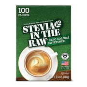 Stevia In The Raw, Stevia Sweetener Packets, 100 Count, Zero Calorie Sugar Substitute