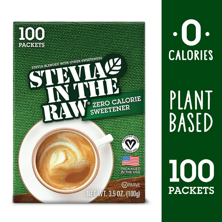 Stevia In The Raw Zero Calorie Sweetener, 100 count, 3.5 oz Stevia In The Raw Zero Calorie Sweetener, 100 count, 3.5 oz