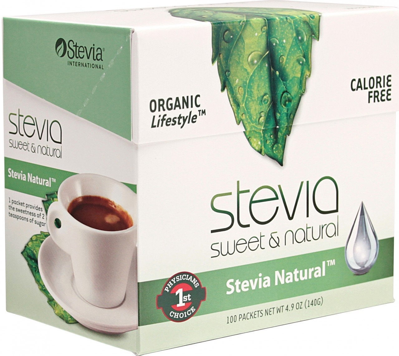 Stevia International Natural Stevia Powder, 100 Ct
