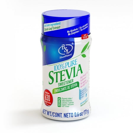 BSL BsweetBnatural Keto Vegan Natural Stevia Powder 0.6 oz, Low Glycemic Index Sweetener