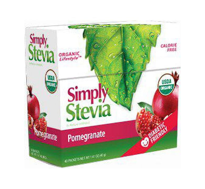 Stevia Packets Pomegranate 1g 40 Per Box Stevia International 40 Packet