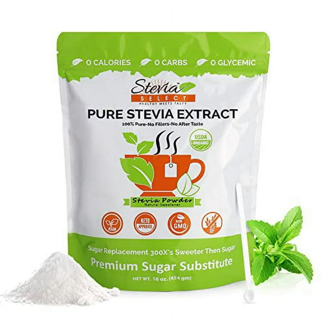 Stevia Select Pure Organic Stevia Powder 100 Stevia Without