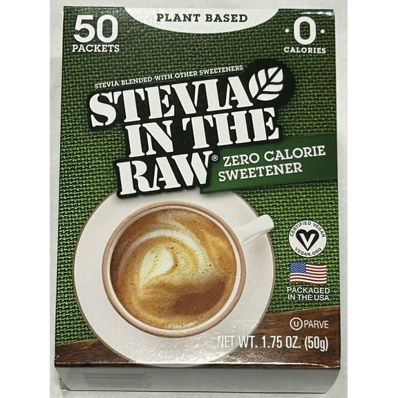 Stevia Sweetener In The Raw, 50-Count Packages (Pack of 18)