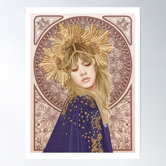 Stevie Art Nouveau Poster Design Alphonse Mucha Inspired Poster Wall Art Modern Wall Decor For Living Room Bedroom