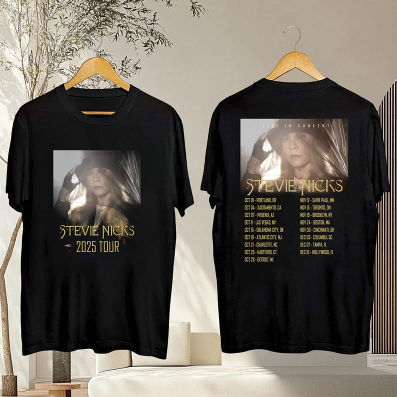 Stevie Nicks 2025 Live In Concert Tour T-Shirt, 90s Vintage Stevie ...