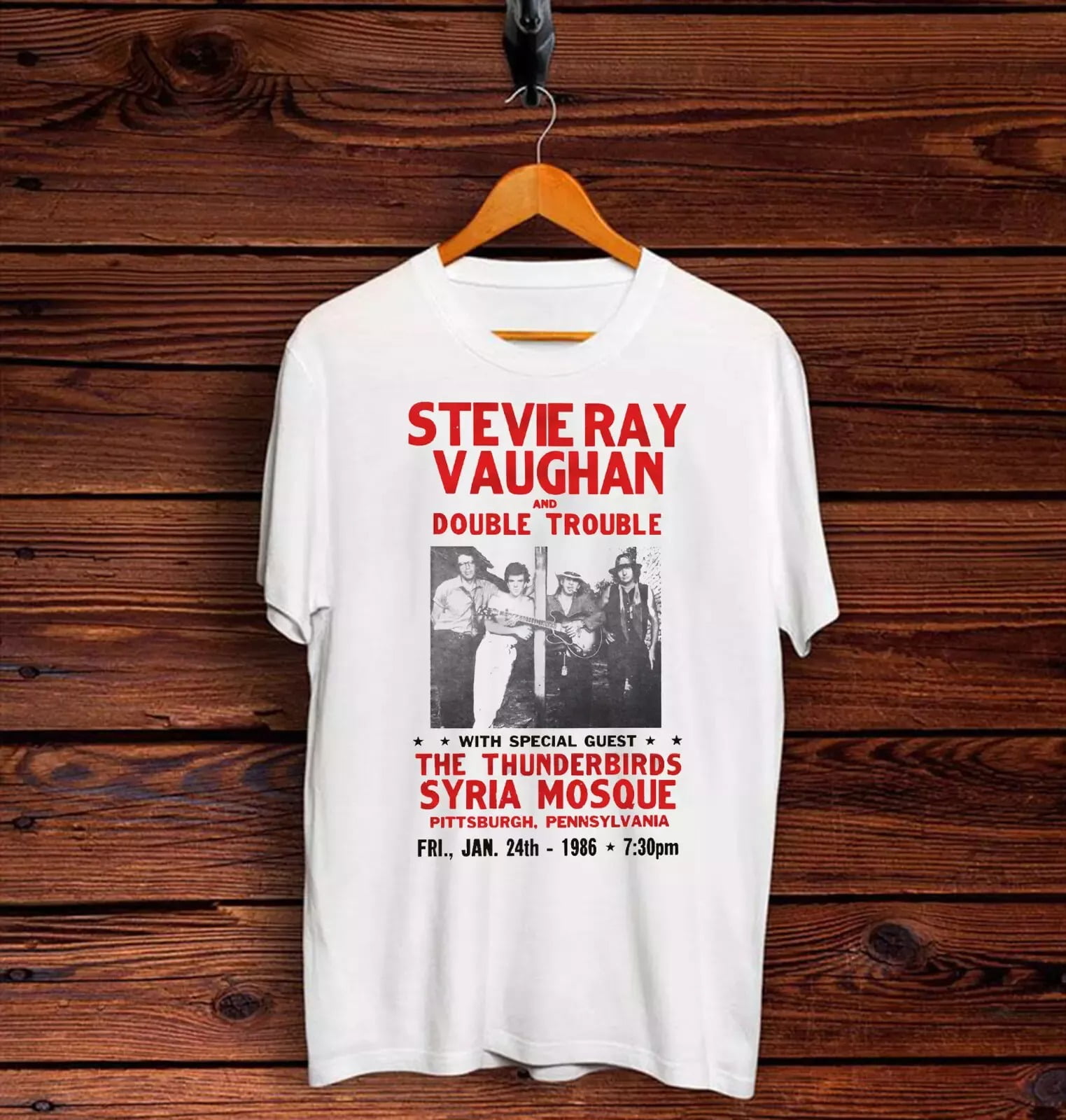 Stevie Ray Vaughan Double Trouble Live Tour Concert TShirt