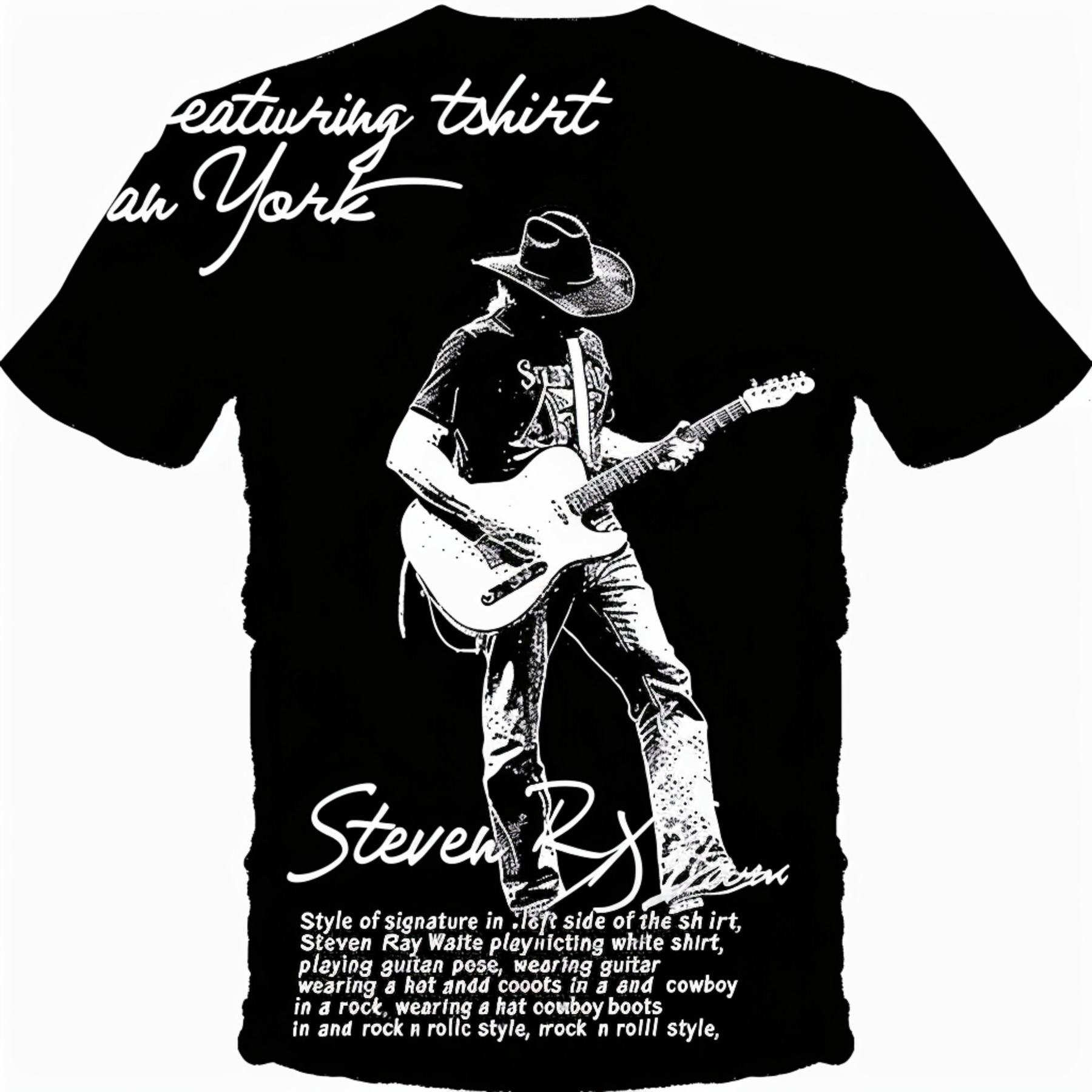 Stevie Ray Vaughan Guitar Legend Black TShirt Iconic Blues Guitarist in