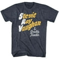 thumbnail image 1 of Stevie Ray Vaughan Notes Navy Heather Adult T-Shirt, 1 of 2
