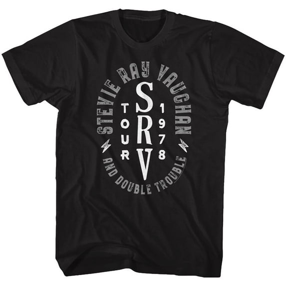 Stevie Ray Vaughan Srv 78 Black Adult T-Shirt 4Xl