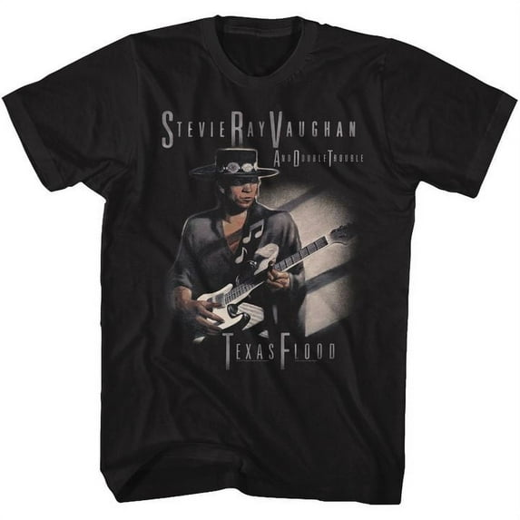 Stevie Ray Vaughan Texas Flood Too Black Adult T-Shirt 4Xl
