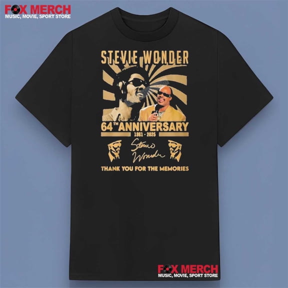 Stevie Wonder 64th Anniversary 2025 Shirt, Unisex Short Sleeve T-shirt