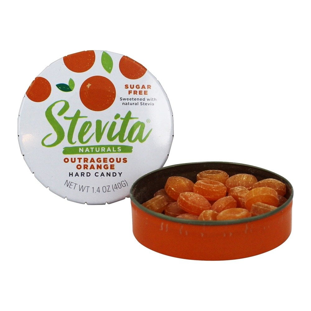 Stevita Hard Candy Sweetened with Stevia Outrageous Orange 1.4 oz