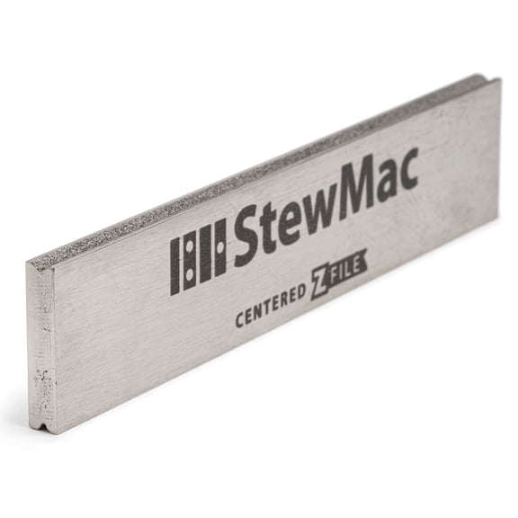 StewMac Compact Original Z-File Fret Crowning File - 300 Diamond Grit Guitar Fret File with Dual Angled Edges - Shapes Both Sides at Once for Faster, Accurate Fret Crowning