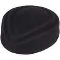 Stewardess Pillbox Hat 8 3X 7 1x3 5 Inch Black Fascinator Base Cap