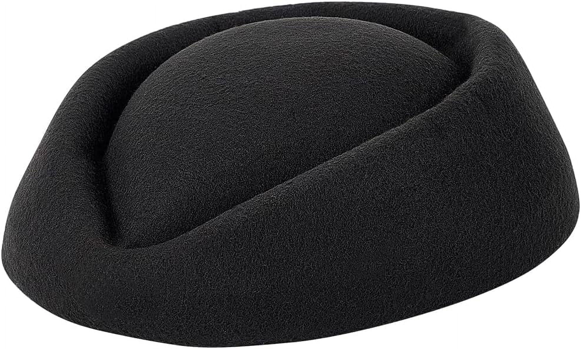 Hats - Classic Pill Box, Stewardess, & Fascinators Wool Felt Pill Box Hats for Women Vintage 60s Fascinators  main image 2