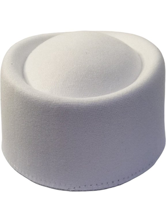 Stewardess Pillbox Hat French Style Dome Fascinator Base Cap for Women Ladies Stage Party Apparel Accessories