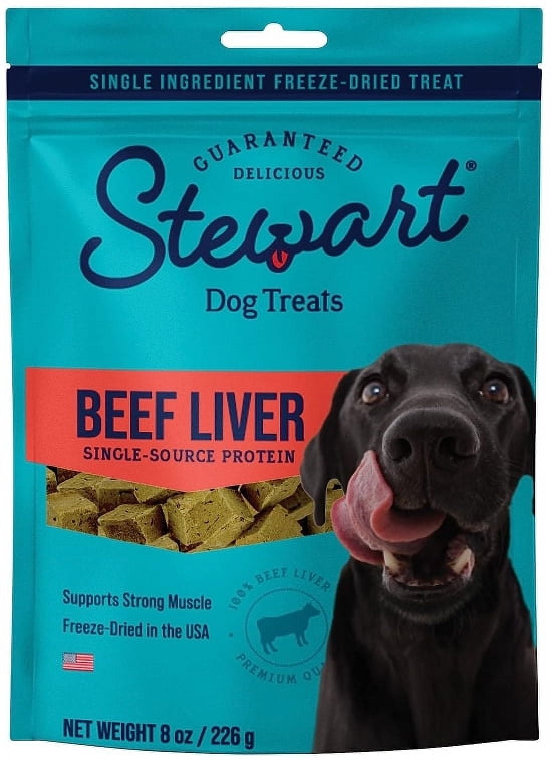 Stewart Beef Liver Freeze Dried Dog Training Treats [USA Dog Treats, New Dog Supplies, Stewart, Dog Supplies] 8 oz