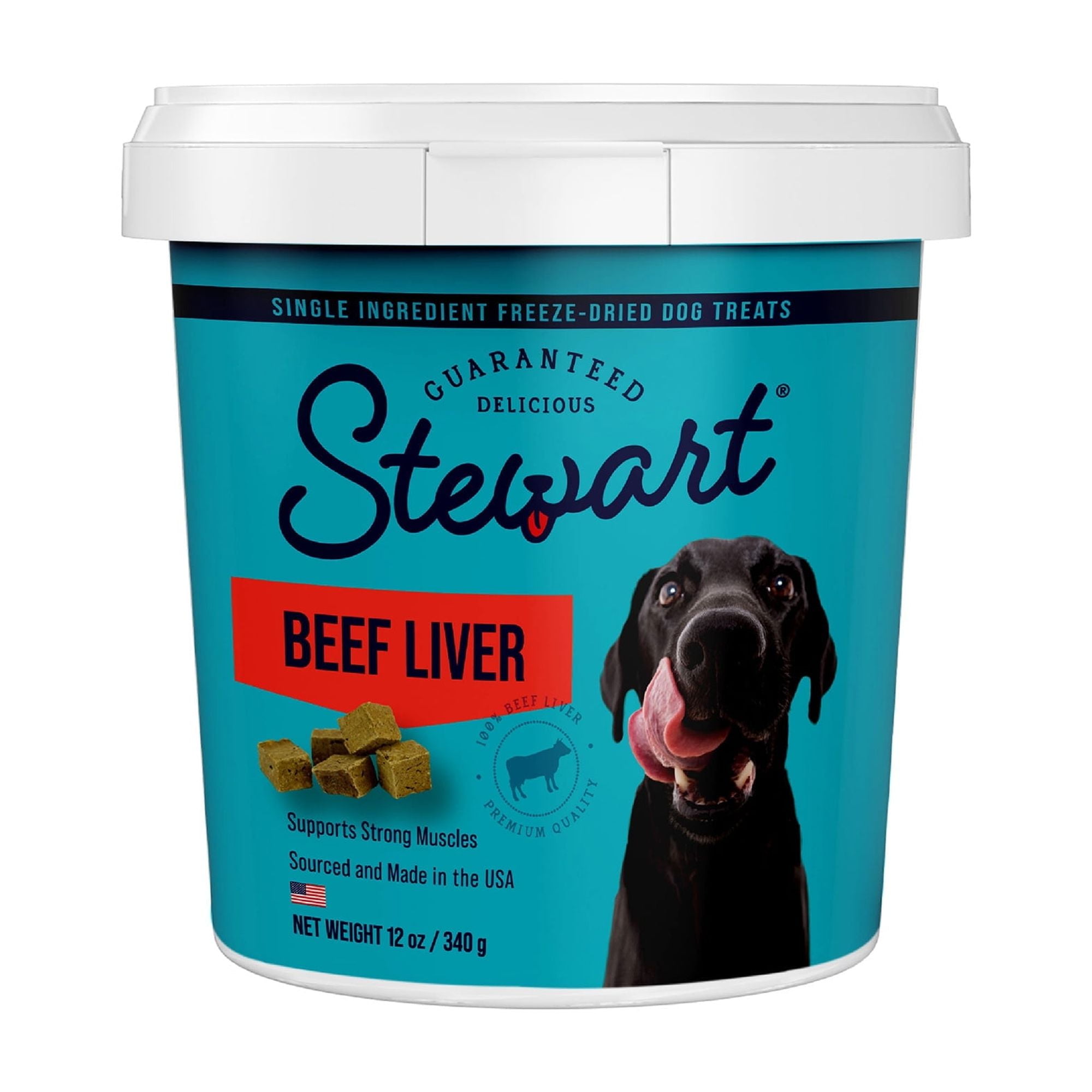 STEWART PRO-TREAT Stewart Freeze Dried Beef Liver Dog Treats, 12 oz Tub
