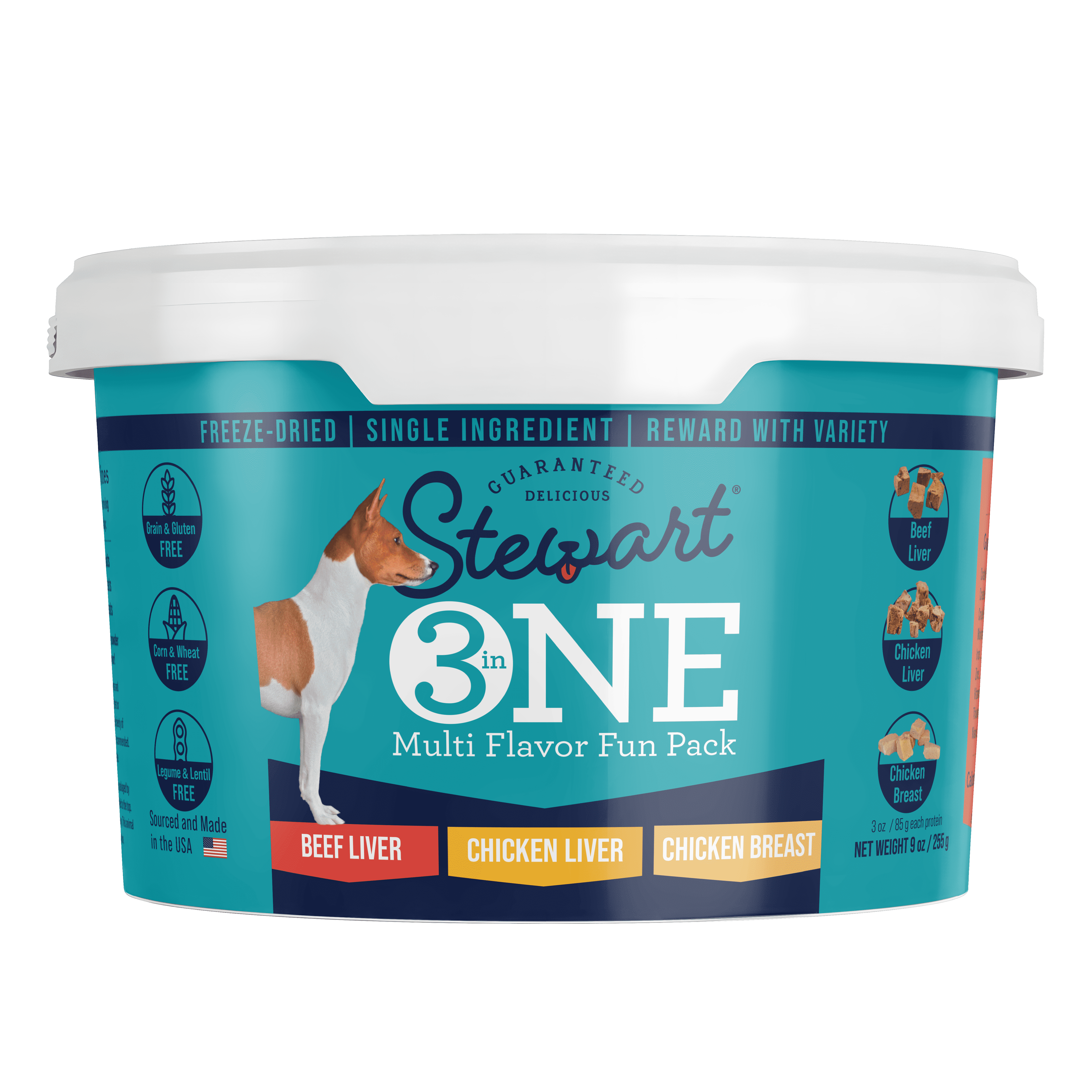 Stewart Freeze Dried Dog Treats with Beef Liver, Chicken Liver & Chicken Breast, 9 oz