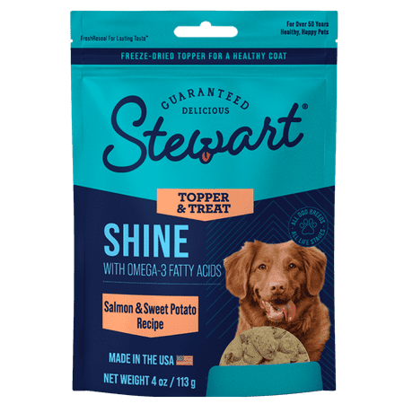 Stewart Freeze Dried Dog Food Topper Salmon & Sweet Potato (Shine) - 4 oz. Pouch