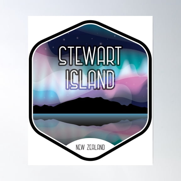 Stewart Island - New Zealand Poster Wall Art, Modern Wall Decor, 8x12 UNFRAMED