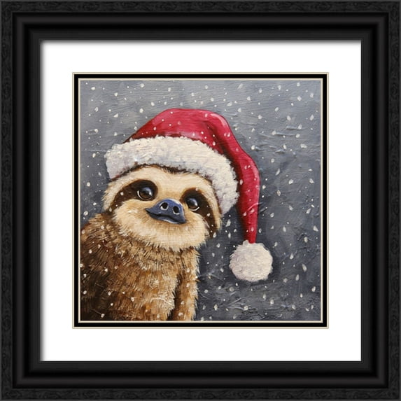 Stewart, Lucia 15x15 Black Ornate Wood Framed with Double Matting Museum Art Print Titled - Merry Sloth