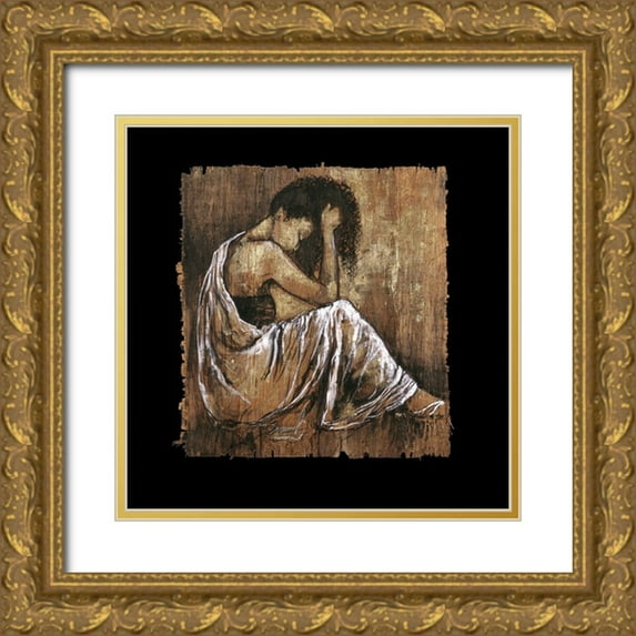Stewart, Monica 12x12 Gold Ornate Wood Framed with Double Matting Museum Art Print Titled - Soulful Grace I